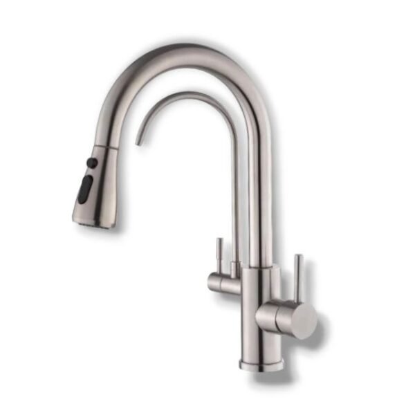 2 in 1 Kitchen Faucet Kit-Brushed Nickel