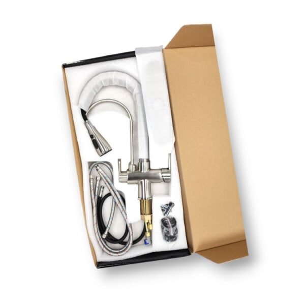 2 in 1 Kitchen Faucet Kit-Brushed Nickel - Image 3